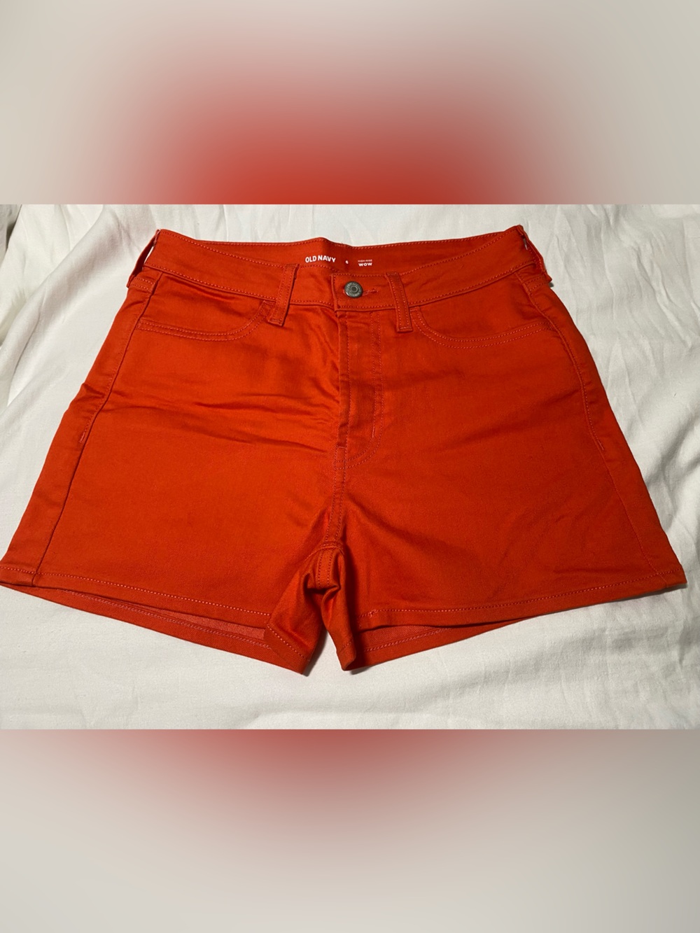 NWOT - Old Navy High Rise WOW - Dark Orange Jean Shorts